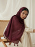 Texture Lawn Tassel Hijabs - Maroon