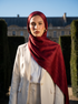 Solène Silk Hijab - Maroon