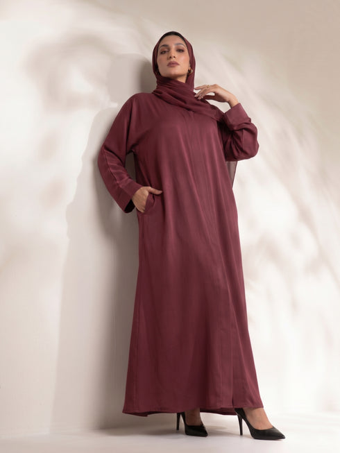 Classic Maroon Core Abaya