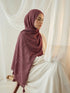 Texture Lawn Tassel Hijabs - Mauve Taupe
