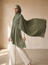 Organic Bamboo Jersey Hijab - Military Green