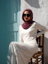 Marble Cotton Hijabs - Mulberry