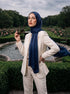 Solène Silk Hijab - Navy Blue