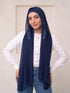 Built-in Magnet Hijab - Navy Blue