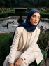 Solène Silk Hijab - Navy Blue