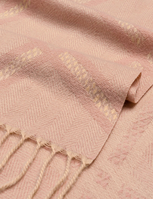 شالات صوفية من الكشمير متقاطعة - وردي وردي