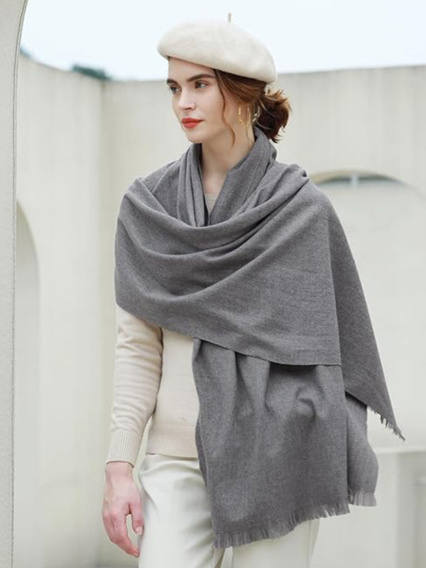 Shahmina Woolen Scarves - Steel Grey