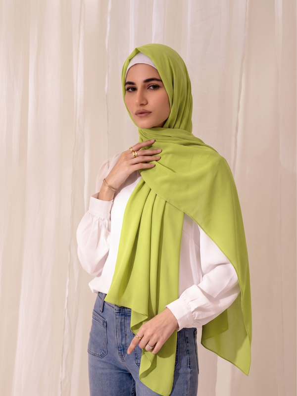 Chiffon Bubble - Lime Green