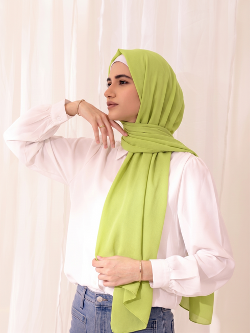 Chiffon Bubble - Lime Green