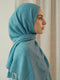 Texture Lawn Tassel Hijabs - Ocean Blue