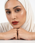 Ribbed Jersey Hijabs - Pearl White