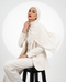 Ribbed Jersey Hijabs - Pearl White