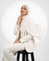 Ribbed Jersey Hijabs - Pearl White