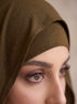 Organic Bamboo Jersey Hijab - Olive Brown