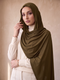 Organic Bamboo Jersey Hijab - Olive Brown