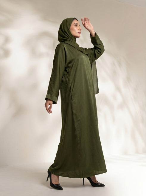 Classic Olive Core Abaya