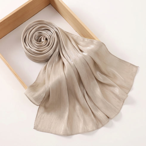 Aura Silky Organza Hijab - Oyster