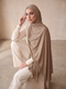 Organic Bamboo Jersey Hijab - Peanut Brown