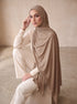 Organic Bamboo Jersey Hijab - Peanut Brown