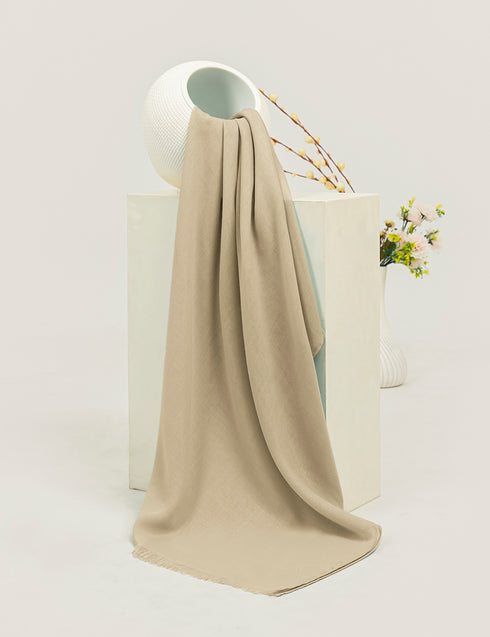 Plain Lawn Hijabs - Sand