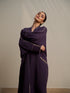 Purple Cotton Crush Abaya