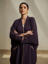 Purple Cotton Crush Abaya