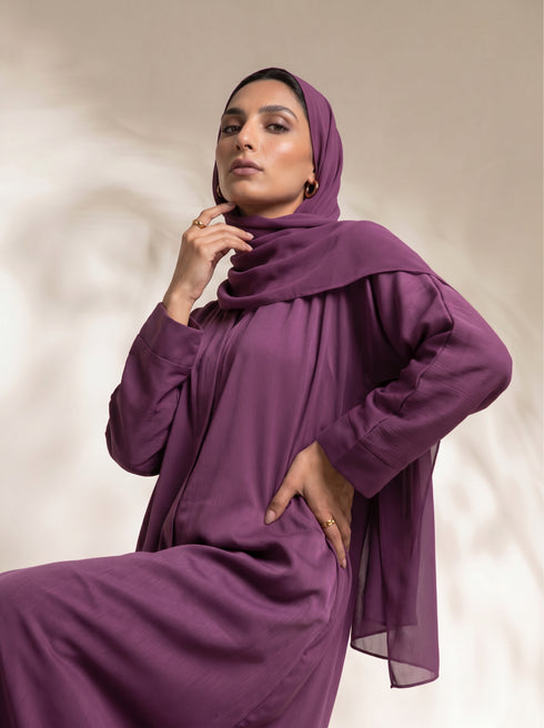 Plum Quiet Core Abaya