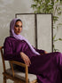 Relaxed Zip Maxi Abaya - Plum Purple