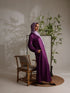 Relaxed Zip Maxi Abaya - Plum Purple