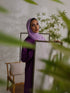 Relaxed Zip Maxi Abaya - Plum Purple