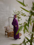 Relaxed Zip Maxi Abaya - Plum Purple