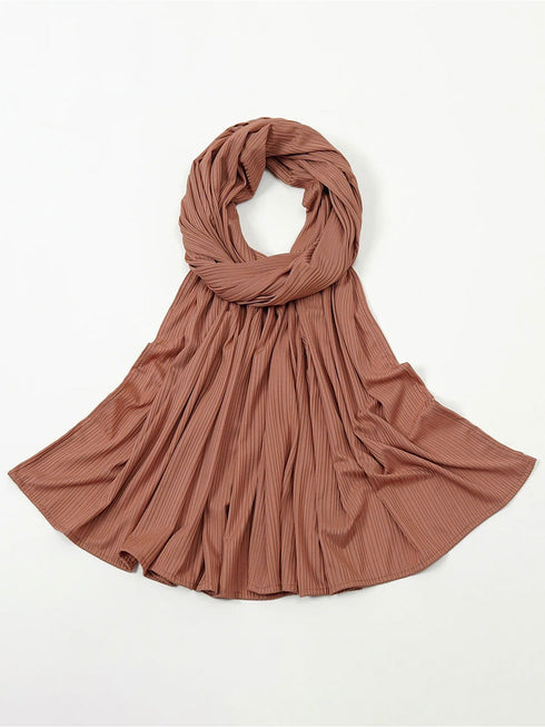 Ribbed Jersey Hijabs - Bronze