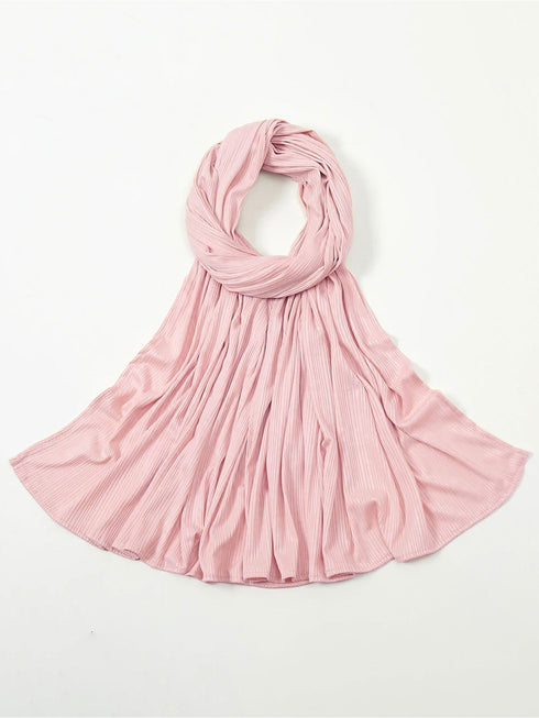Ribbed Jersey Hijabs - Rose