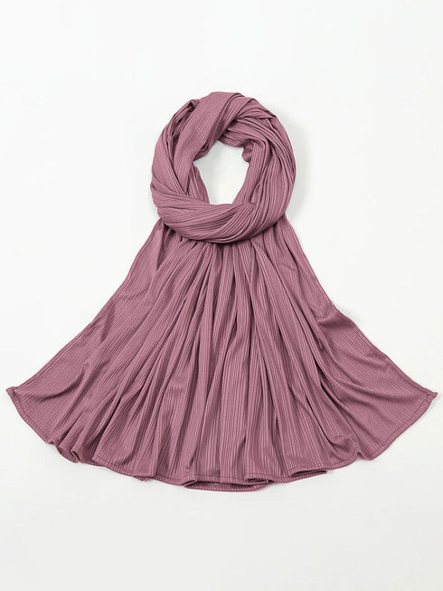 Ribbed Jersey Hijabs - Teapink
