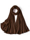 Ribbed Jersey Hijabs - Chocolate Brown