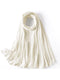 Ribbed Jersey Hijabs - Pearl White