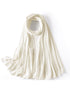 Ribbed Jersey Hijabs - Pearl White