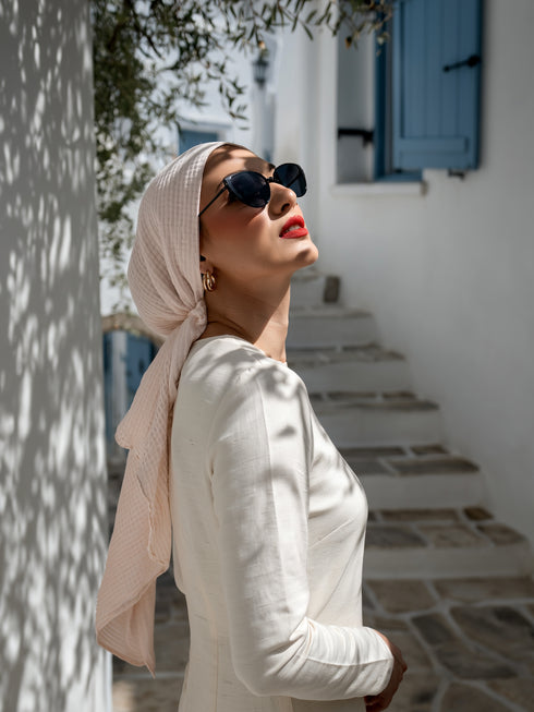 Marble Cotton Hijabs - Rose Pink