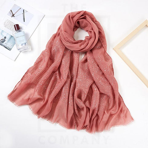 Starry Night Hijabs - Salmon Pink
