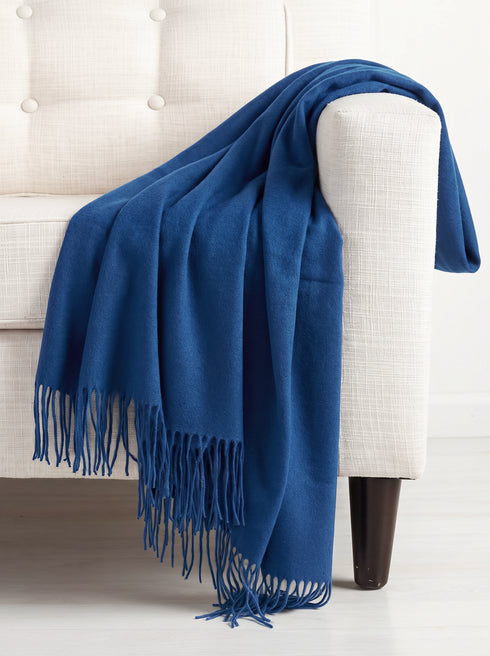 Plain Cashmere Scarves - Royal Blue