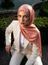 Solène Silk Hijab - Salmon Pink