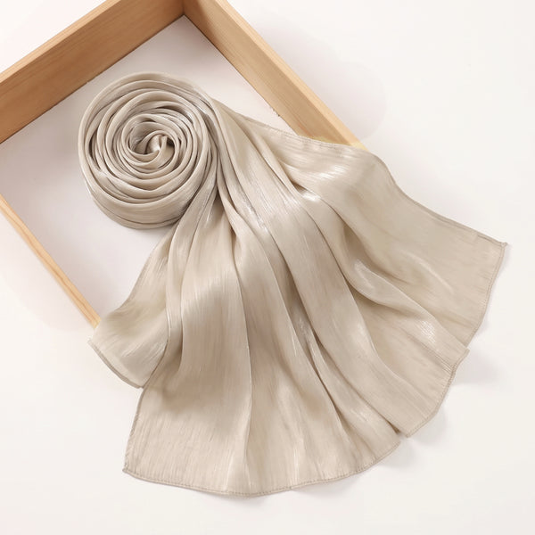 Aura Silky Organza Hijab - Sand