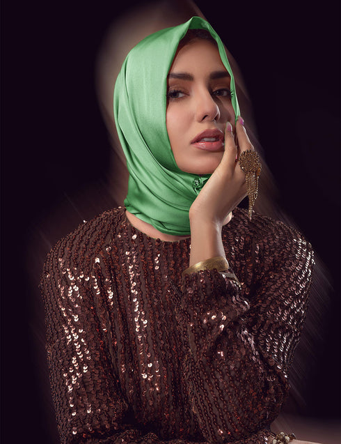 Satin Silk - Ocean Green