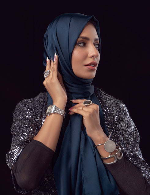 Satin Silk - Navy
