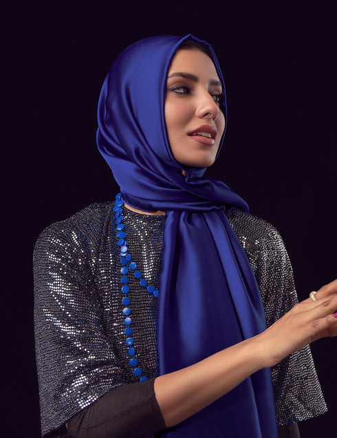 حرير ساتان - أزرق ملكي