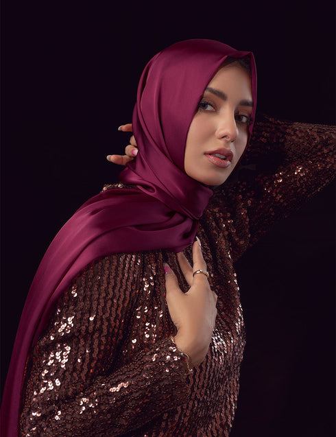 Satin Silk - Maroon