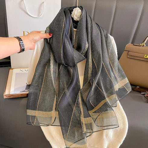 Sheen Organza Scarves - Charcoal