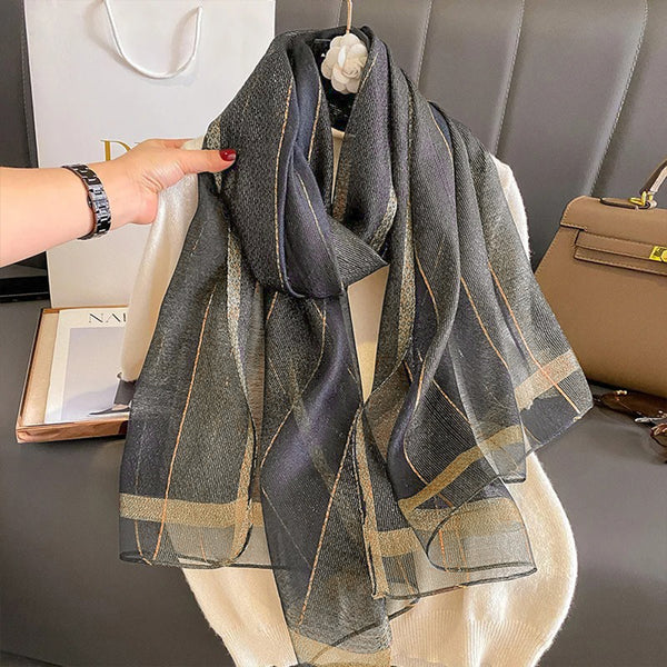 Sheen Organza Scarves - Charcoal