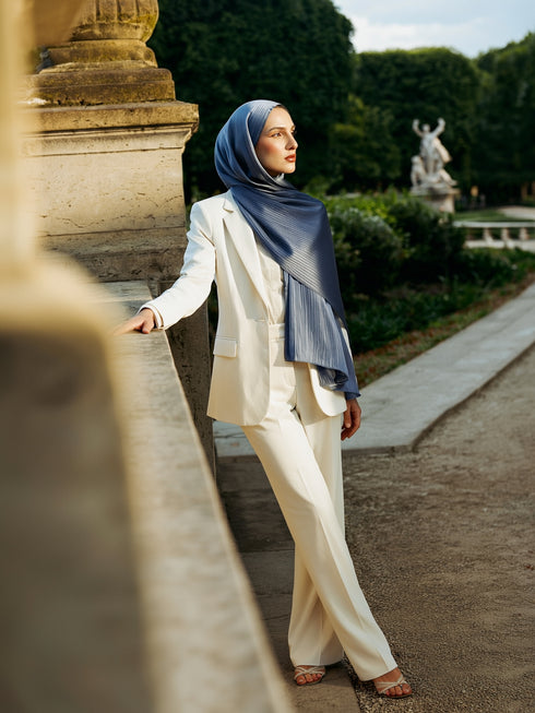 Solène Silk Hijab - Slate Grey