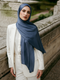 Solène Silk Hijab - Slate Grey